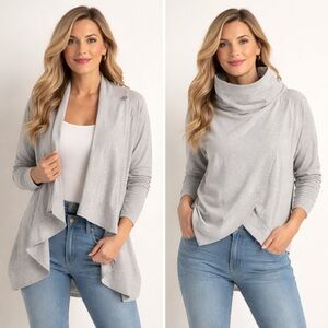 Lululemon Waterfall Wrap Cardigan Light Heather Grey Size 6